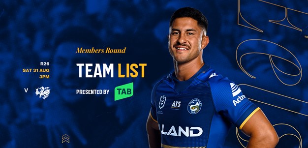 NRL Team List: Round 26