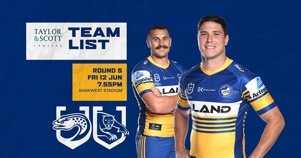 Eels v Panthers, Round Five Team List | Eels