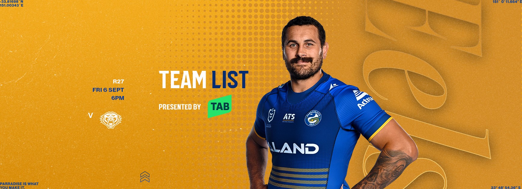 NRL Team List: Round 27