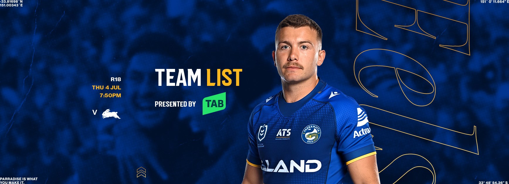 NRL Team List: Round 18