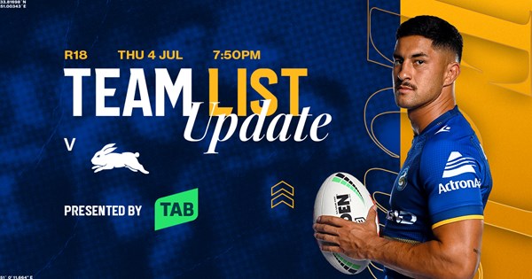 NRL Team List Update: Round 18 | Eels