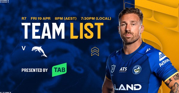 NRL Team List: Round 7 | Eels