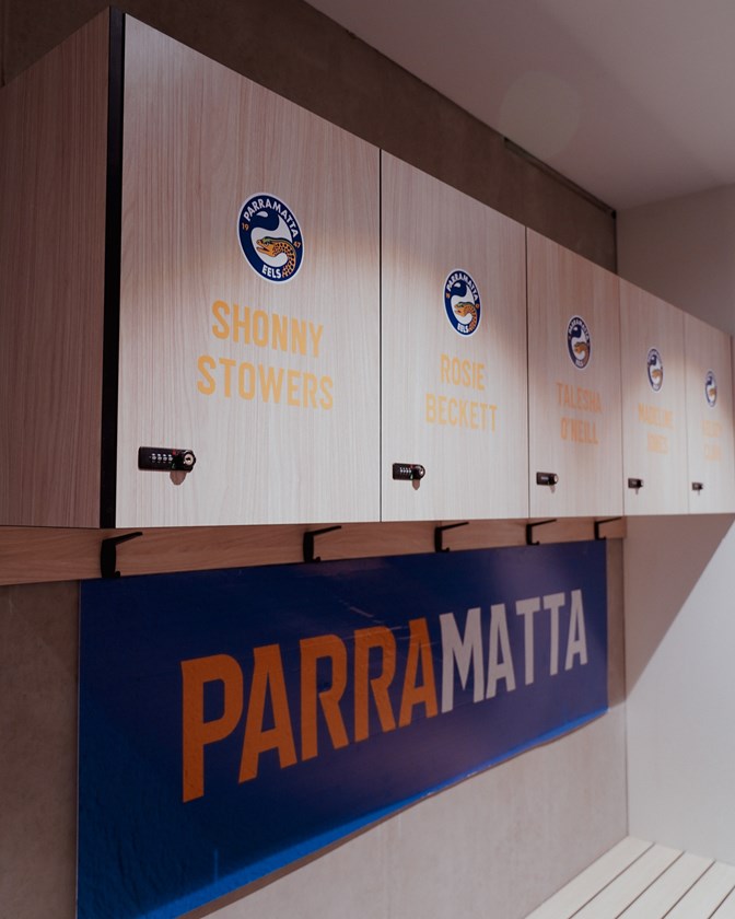 Eric Tweedale Stadium has been fitted with lockers for the Eels' NRLW team.